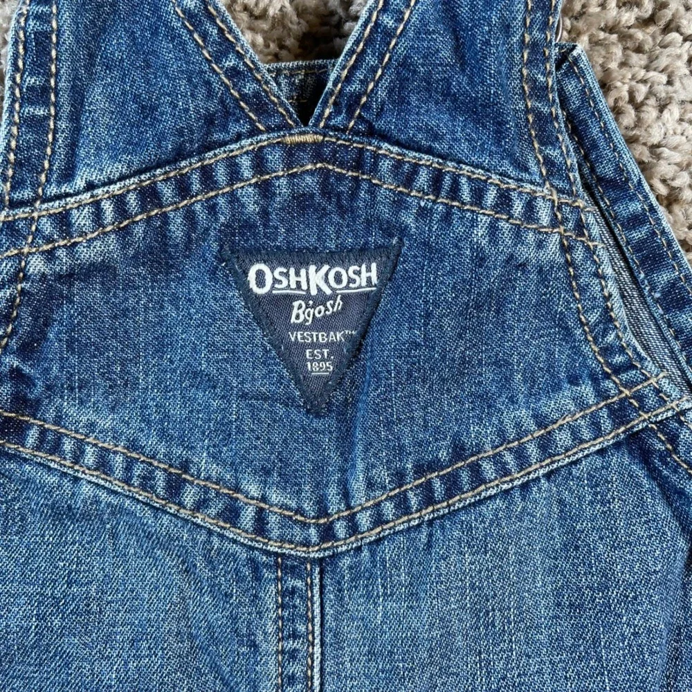 OshKosh B'gosh Denim Dungarees Overalls Kids Size 9M Blue Jeans Baby‎ Toddler